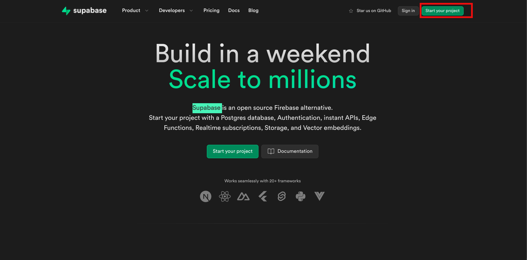 Pinecone landing page